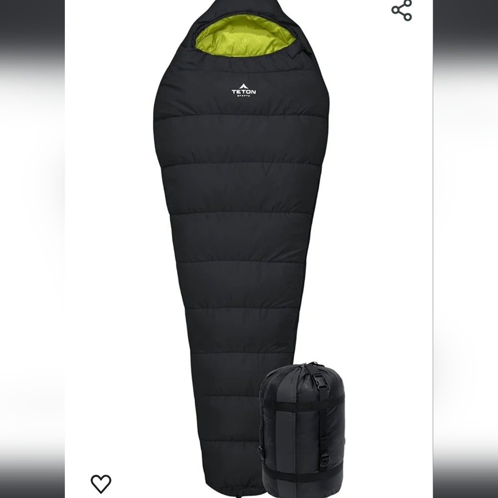 SO TETON Sports 1131 Black LEEF 0 F UltraLight Sleeping Bag w/ Body Mapping